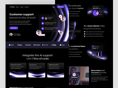 AI Artificial intelligence web site design b2b corporate dark design enterprise framer landing page saas saas design saas website software website theme ui visual identity web web design webflow webflow saas webpage website