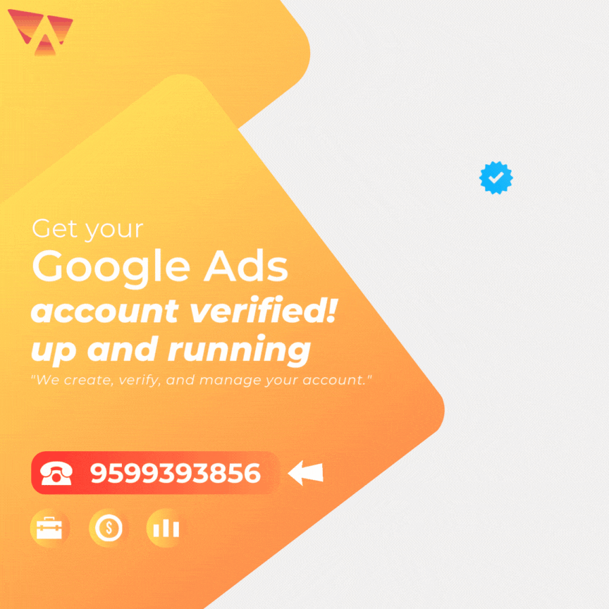 Get your Google Ads account verified and up and running. branding graphic design motion graphics