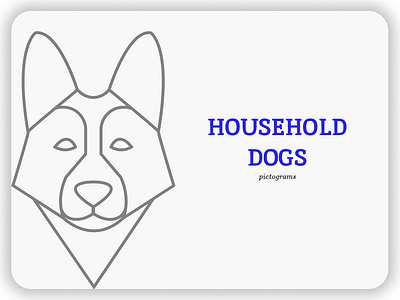 Household Dogs - pictograms design dogs illustration pictogram