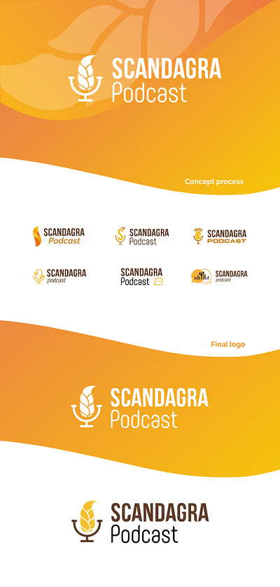 Scandagra Podcast | Logo branding design graphic design typography