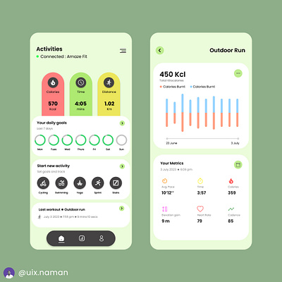 Fitness Tracking App UI design aesthetic animation app boost boostpost dailyui design dribbbleshot fitness fitness tracking app illustration minimal design ui uidesign