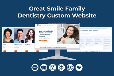 Great Smile Family Dentistry Custom Website attractive website business website design graphic design illustration landing page responsive website ui web design website design