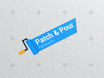 Logo design for Painting Service - Patch & Pour brand branding business creative design firm graphic design house illustration letter mark logo logo design logo designer logo type minimal painting typography ui vector