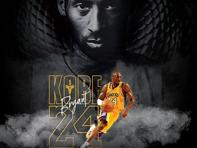 KOBE 24 basketball kobe bryant layout nba poster