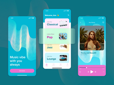 Mobile Music Player app desing audio best desing branding creativity design graphic design illustration ios app mobile mobile app music app player playlist popular song sound spotify ui ux