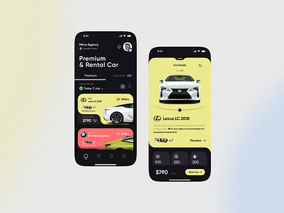 Car Agency | Mobile App car ios landing mobile app ui ux uxui web design