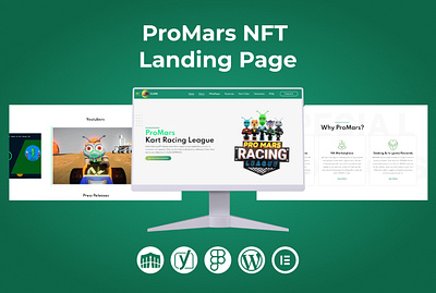 ProMars NFT Landing Page attractive website business website design graphic design illustration landing page responsive website ui web design website design