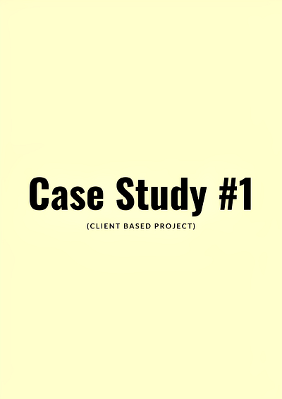 Case Study #1 brand branddesign branding casestudy design designcasestudy project project]