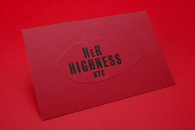 Her Highness NYC premium business card blind embossing branding business card design graphic design logo