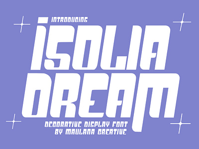 Isolia Dream Decorative Display Font animation branding decorative font design font fonts graphic design illustration logo maulana creative nostalgic numbers ui webfont