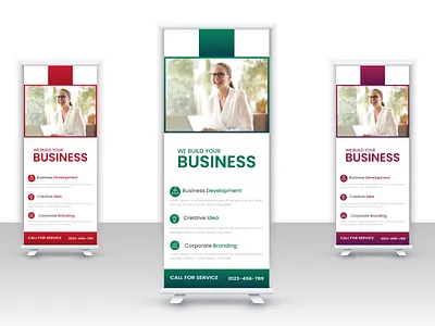 Corporate Business Rollup Banner Design ads agency flyer agency stand banner branding corporate business marketing rollup roll up banner rollup social ads