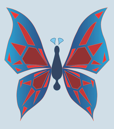 Blue Butterfly design graphic design illustration