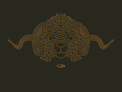Merino Line graphic design illustration ram sheep tee tee shirt