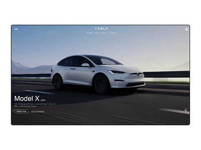 Tesla — electric cars, solar & clean energy animation design ui ux web