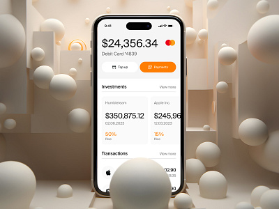 Mobile Banking App Concept 3d ai app concept banking concept design finance ui