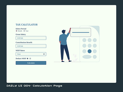 Daily UI (2023) 004 - Calculation Page dailyui figma web design