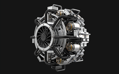 Motor Parts 3d modeling autodesk maya keyshot rendering product design