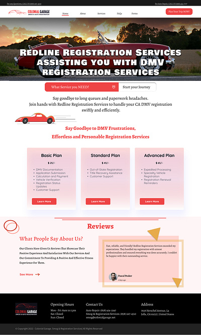 auto registration design graphic design illustration ui user interface ux website