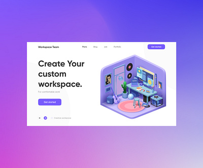 Workspace Team 3d design graphic design typography ui ux web design