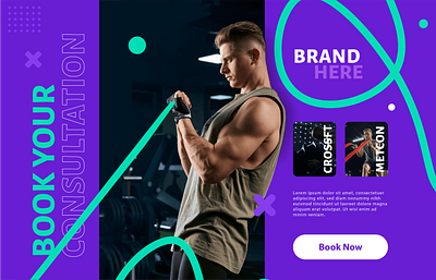 Fitness promotion app branding design graphic design illustration ui ux vector