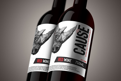 Cause Wine Bottle branding graphic design