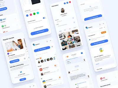 Global education: Responsive design app design educatio education platform learning minimal mobile app ui ux