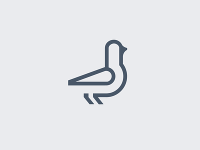 Pigeon animal bird icon illustration line logo nature pigeon shape simple