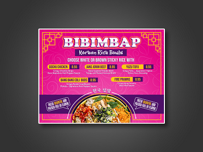 Bibimbap Menu Design branding design graphic design logo