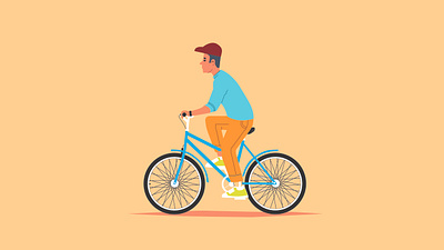 People Ride Bicycles design graphic design illustration vector