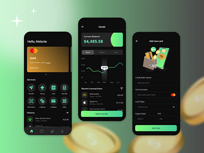 Banking app concept app bank design fintech mobile ui uidesign ux ux ui