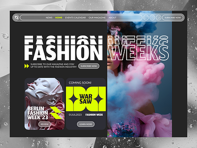 Fashion Magazine Website. branding design fashion fashion week home page magazine product design ui uiux design user interface ux web web design