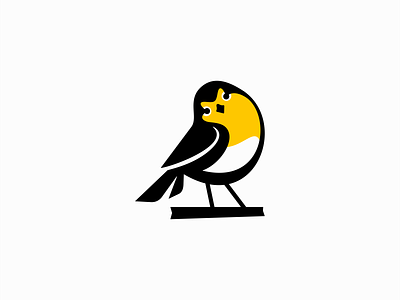 Robin Bird Logo animal bird branding curious cute design emblem geometric icon identity illustration logo mark modern nature robin simple symbol vector wildlife