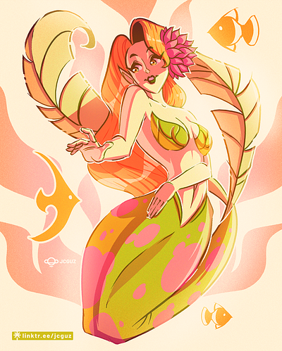 Mermaid anime character colors design fantasy illustration little mermaid mermaid ocean sea swim