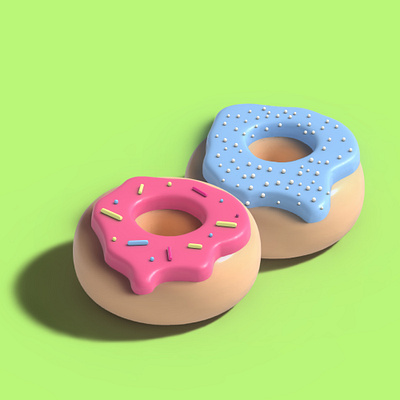 Donuts 3D 3d animation branding donuts graphic design logo