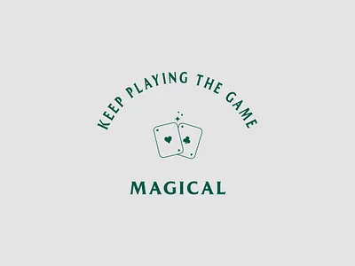 Magic Logo card cards clean design illustration lineart logo magic minimalistic organic playing