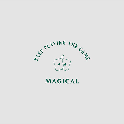 Magic Logo card cards clean design illustration lineart logo magic minimalistic organic playing