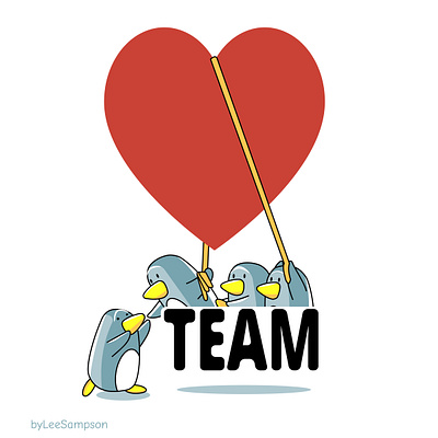 Penguins byLeeSampson Empathy byleesampson empathy illustration leadership penguins byleesampson