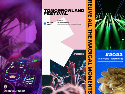 The concept of the electronic music festival Tomorrowland 2023. belgium branding concept festival graphic design identity design music music festival poster sound tommorowland
