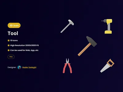 3D Icon - Tool 3d 3dicon asset figmadesign icon ui ux