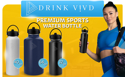 Amazon EBC / A+ Content for Sports Water Bottle a content adobe illustrator adobe photoshop amazon ebc amazon listing branding ebc enhanced brand content graphic design listing design listing images motion graphics product listing