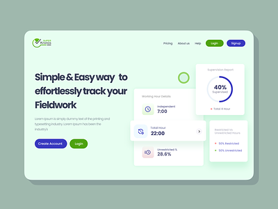Track your fieldwork - landing page