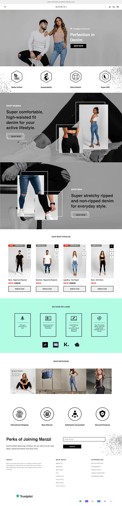 Marzzi ecommerce figmatowebflow interactions uiux