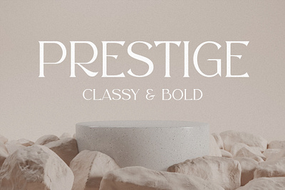 Prestige - Classy Serif Typeface beautiful branding classy design display elegant fashion font graphic design illustration logo luxury magazine serif simple stylish typeface vector vintage wedding