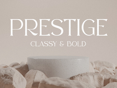 Prestige - Classy Serif Typeface beautiful branding classy design display elegant fashion font graphic design illustration logo luxury magazine serif simple stylish typeface vector vintage wedding