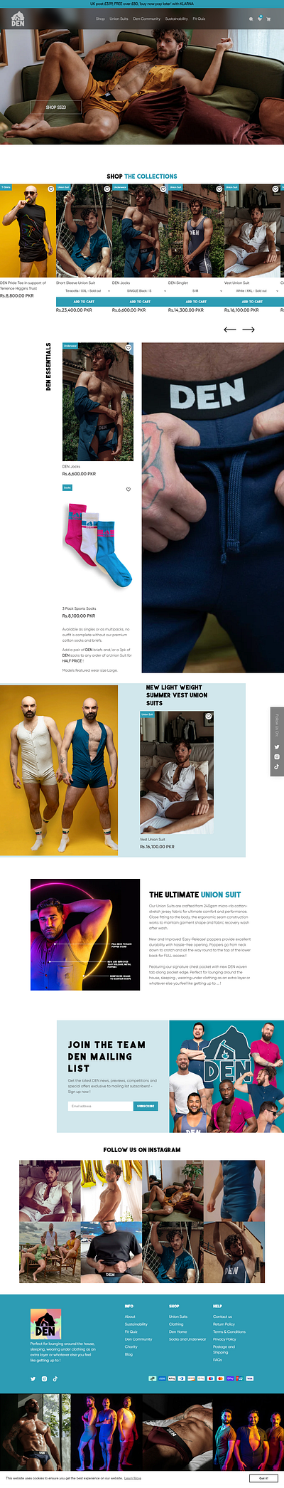 Den Loungewear figmatowebflow interactions uiux webdesign webflow