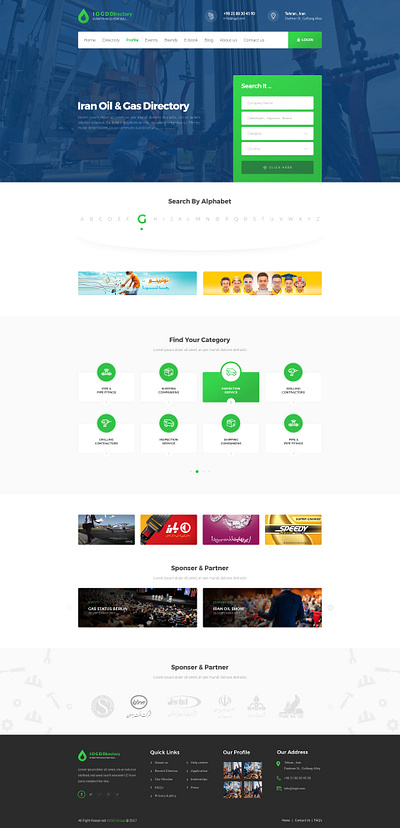 Iran Oil Website branding design ui ux