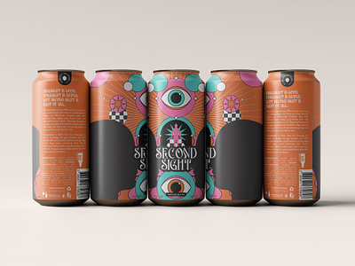 SECOND SIGHT | Pow City Brewing Co. alcohol beer beer can beer illustration beer label brand design branding can label design graphic design illustration illustrator label label design packaging packaging design packaging designer tin vector visual design