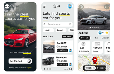 Automobile app appdesign branding design graphic design ui uiux uiux design web design