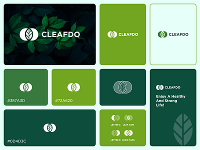 CLEAFDO - Logo Design Concept botanical brand identity branding concept creative design designer portfolio eco friendly enviromental green leaf letter logo logo logo designer modern natural nature organic plant tree