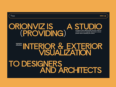 Architectural studio - Website design hero ui website